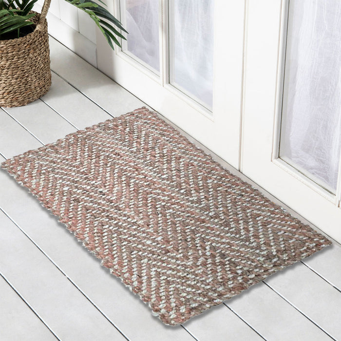 Zig Zag 2 Tone Jute Doormat, 50x80cm