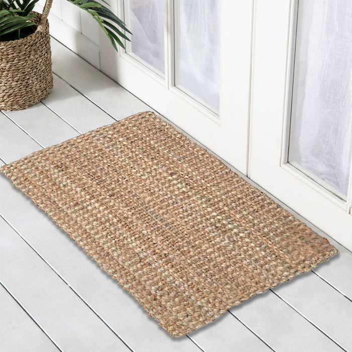 Dark Bubble Jute & Coir Doormat, 50x80cm