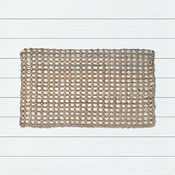 2 Tone Large Bubble Jute Doormat, 50x80cm