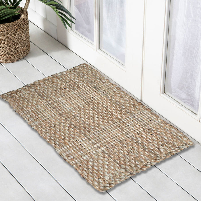 Stripes & Knots Jute Doormat, 50x80cm