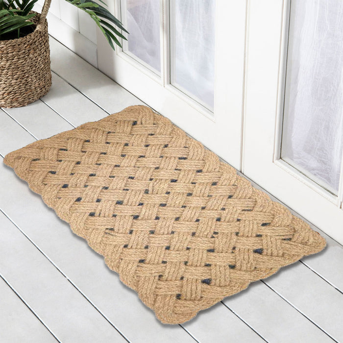 Criss Cross Coir Rope Doormat, 60x120cm