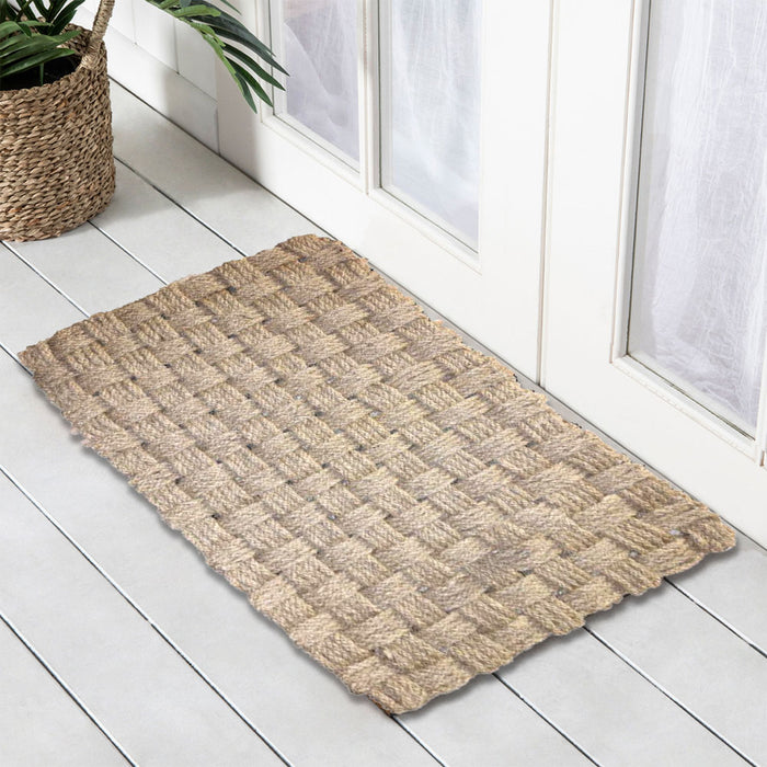 Basket Weave Coir Rope Doormat, 60x120cm