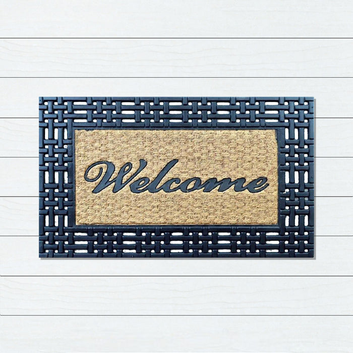 Welcome Rubber, Coir & Yarn Doormat, 45x75cm