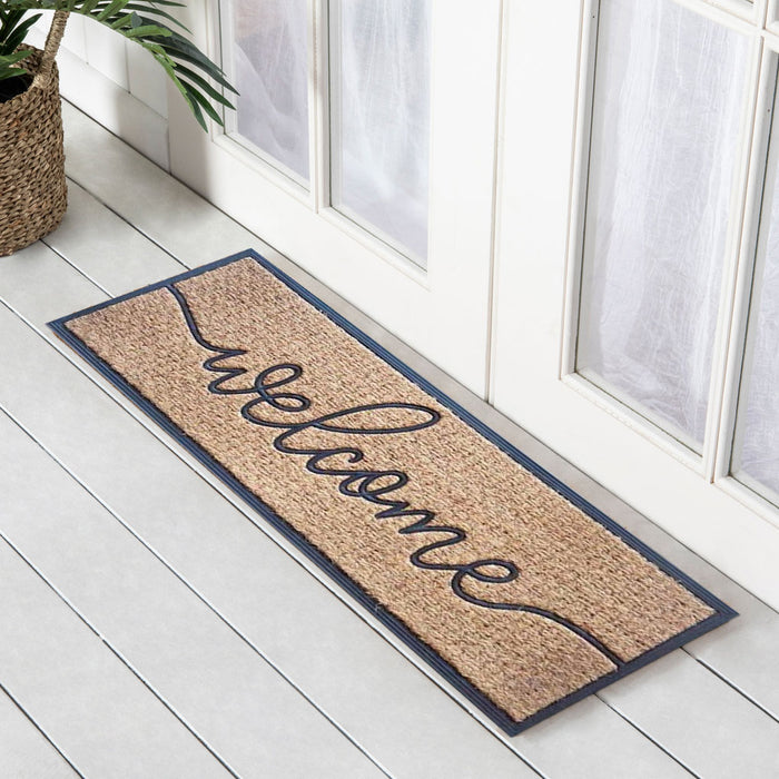 Welcome Rubber, Coir & Yarn Doormat, 40x120cm