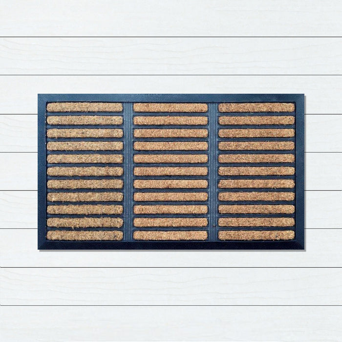 Embossed Brush M Rubber & Coir Doormat, 40x70cm