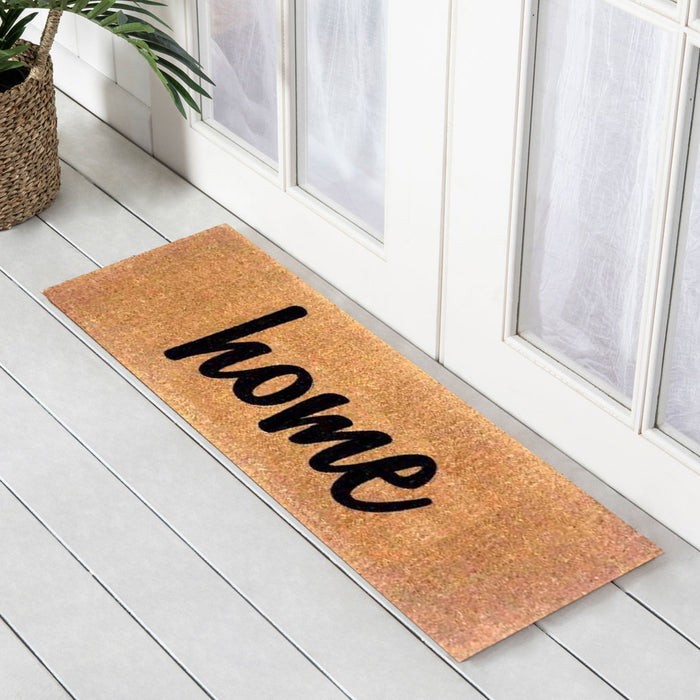 Black Home Premium Coir Doormat, 39x119cm