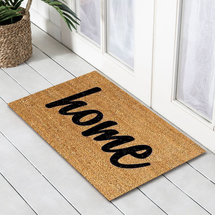 Black Home Premium Coir Doormat, 50x80cm