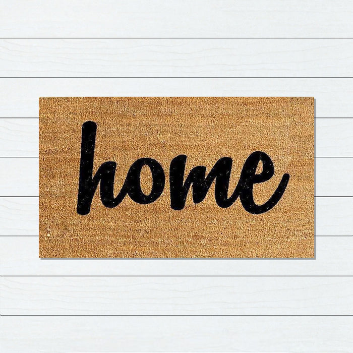 Black Home Premium Coir Doormat, 50x80cm