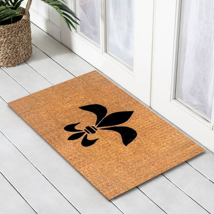 Fleur de Lis Premium Coir Doormat, 50x80cm