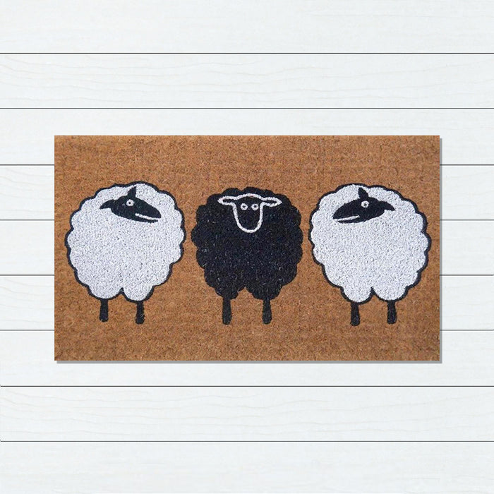 3 Sheep Premium Coir Doormat, 50x80cm