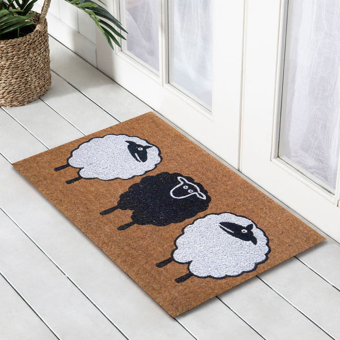 3 Sheep Premium Coir Doormat, 50x80cm