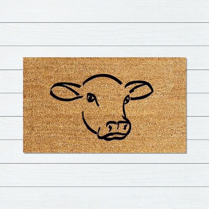 Cow Face Premium Coir Doormat, 50x80cm