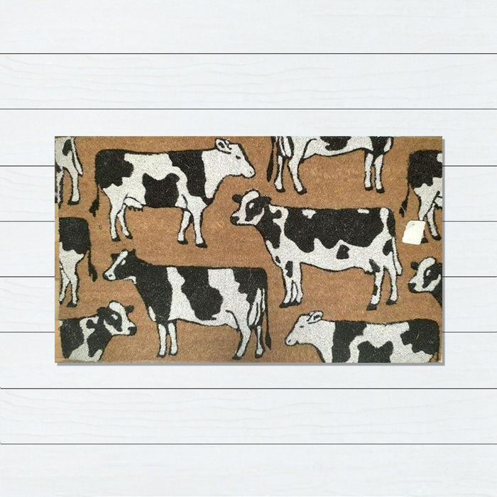 Dairy Cows Premium Coir Doormat, 50x80cm