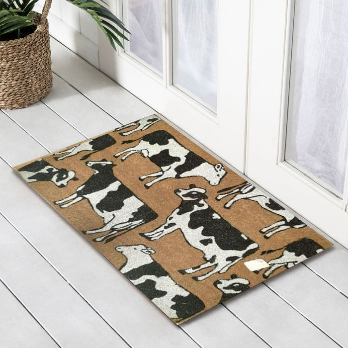 Dairy Cows Premium Coir Doormat, 50x80cm