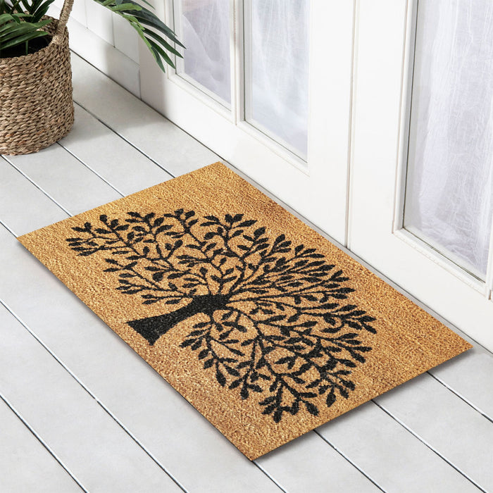 Tree of Life PVC Backed Coir Doormat, 45x75cm