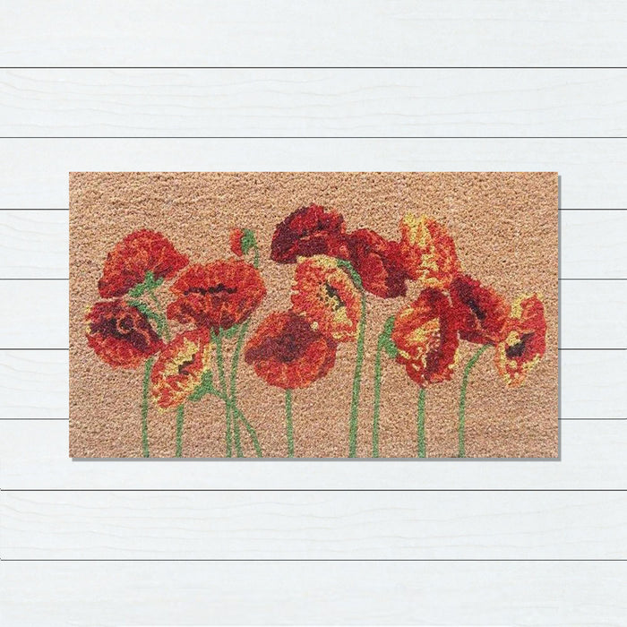 Nat Poppies Latex-Coir Doormat, 45x75cm