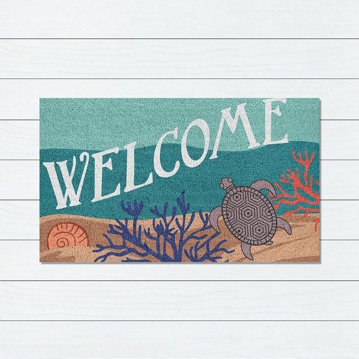 Turtle PVC Backed Doormat, 45x75cm