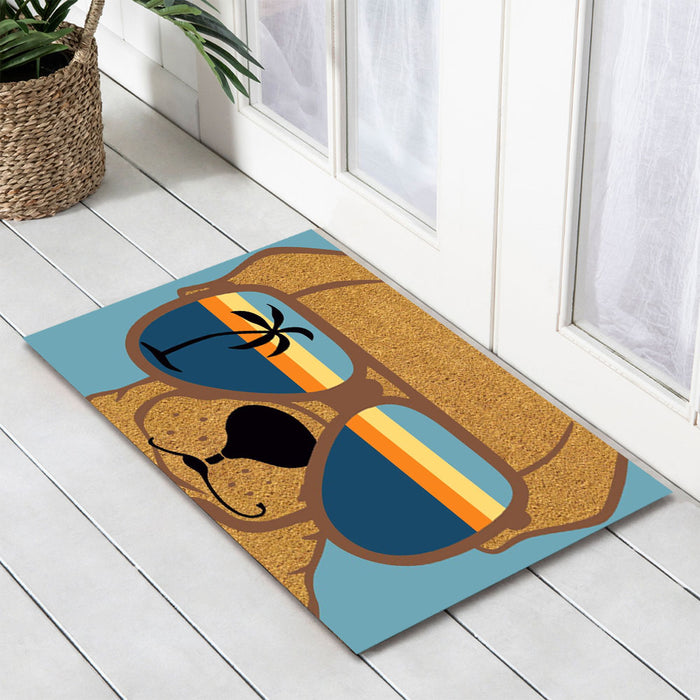 Sunnies PVC Backed Coir Doormat, 45x75cm