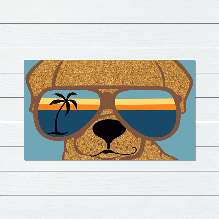 Sunnies PVC Backed Coir Doormat, 45x75cm