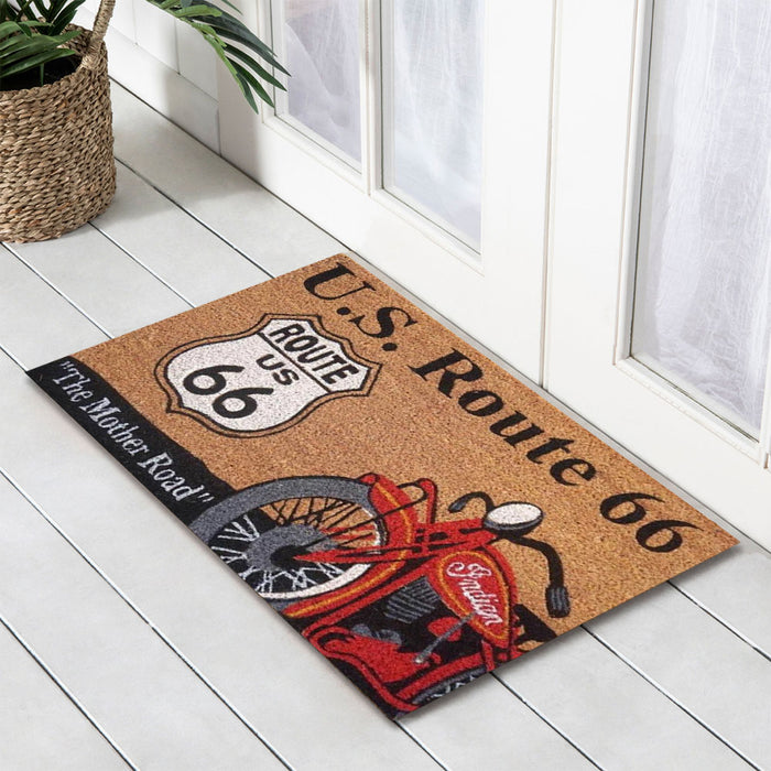 Route 66 Latex-Coir Doormat, 45x75cm