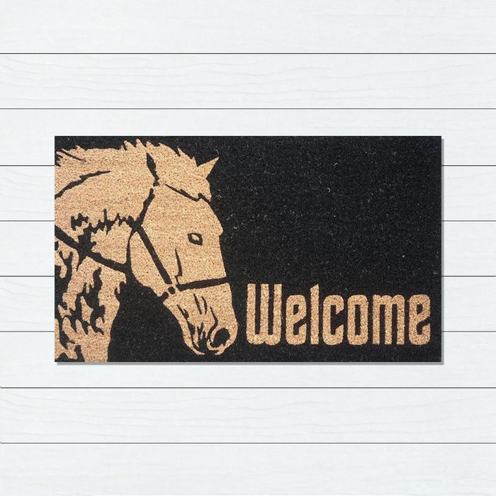 Horse Welcome Latex-Coir Doormat, 45x75cm