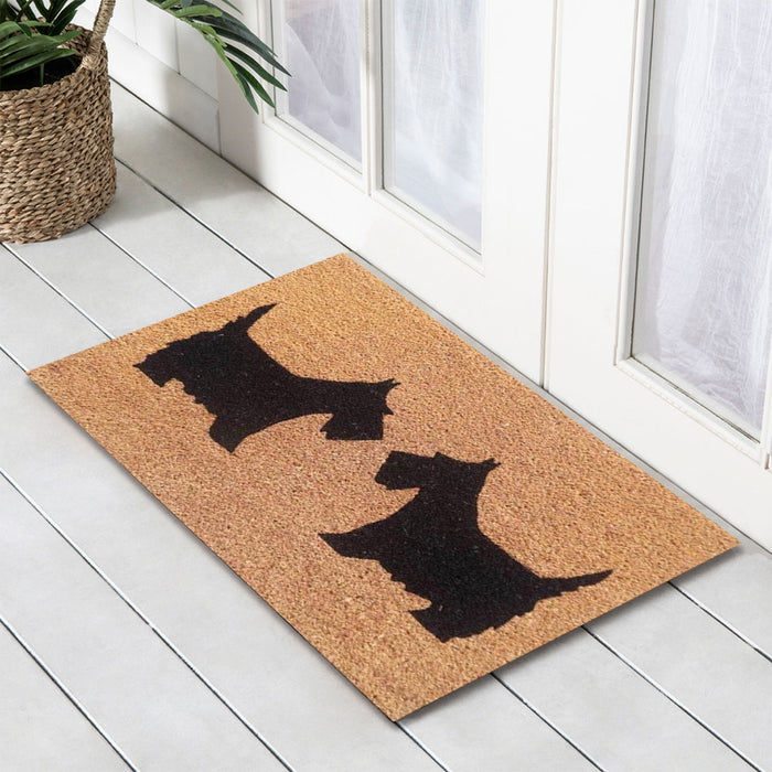 Scotty Dogs Latex-Coir Doormat, 45x75cm