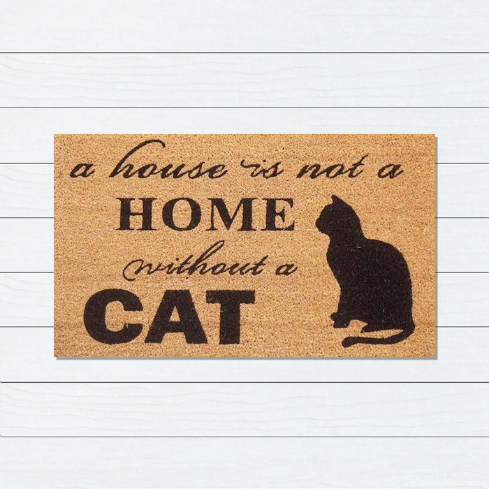 Home Cat Latex-Coir Doormat, 45x75cm