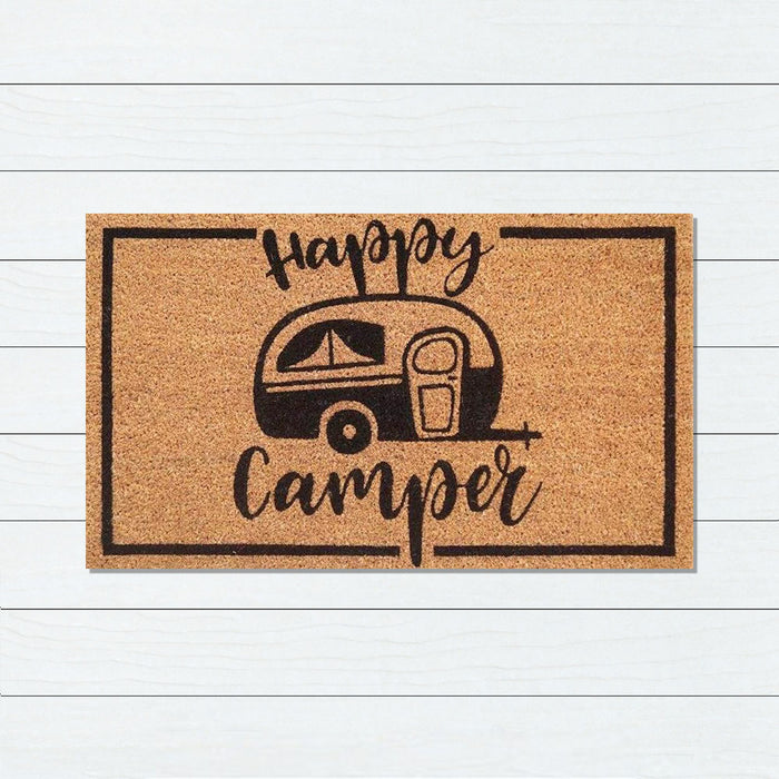 Retro Camper Latex-Coir Doormat, 45x75cm