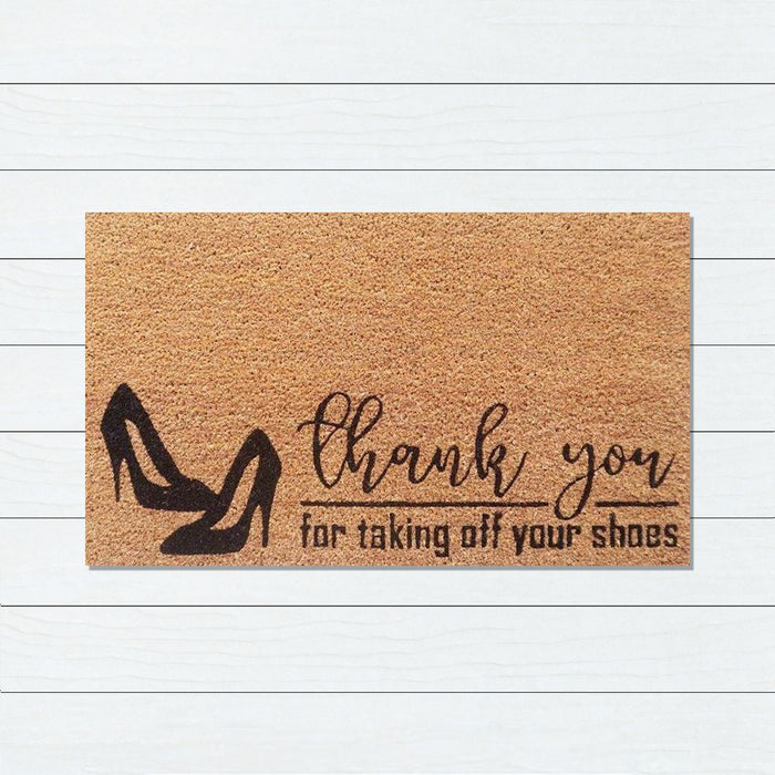 Shoes off Latex-Coir Doormat, 45x75cm