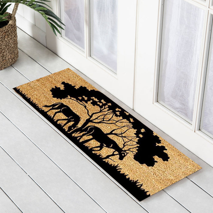 Horses Tree Latex-Coir Doormat, 45x75cm