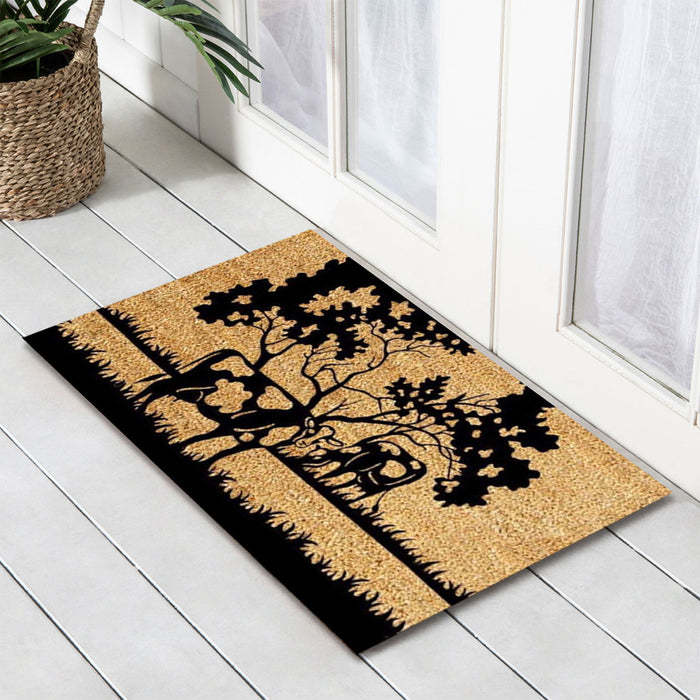 Cow Tree Latex-Coir Doormat, 45x75cm