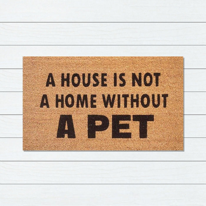 House Without Pet Latex-Coir Doormat, 45x75cm