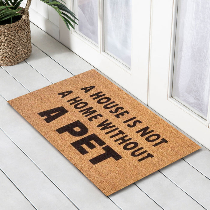 House Without Pet Latex-Coir Doormat, 45x75cm