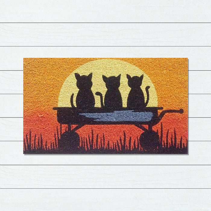 Kittens Sun Latex-Coir Doormat, 45x75cm