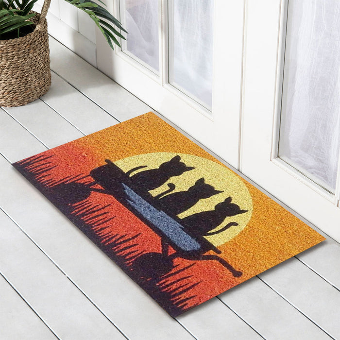 Kittens Sun Latex-Coir Doormat, 45x75cm