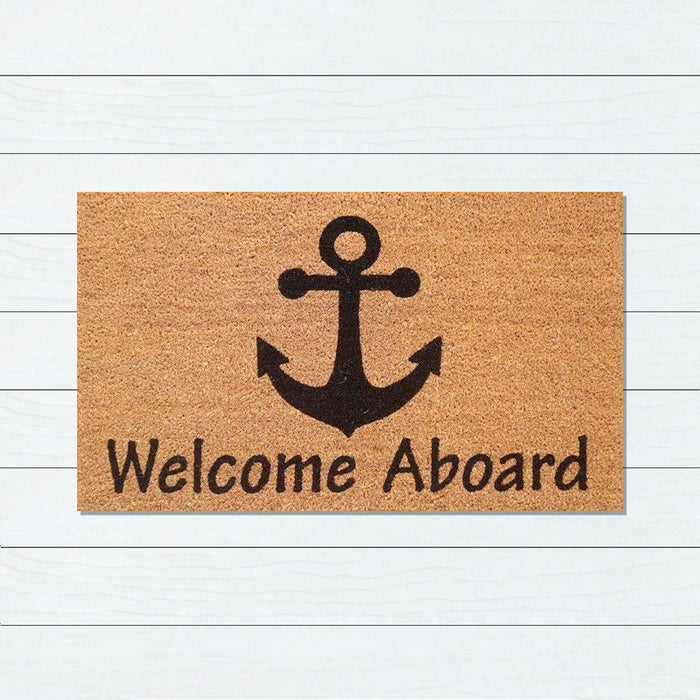 Welcome Aboard Latex-Coir Doormat, 45x75cm