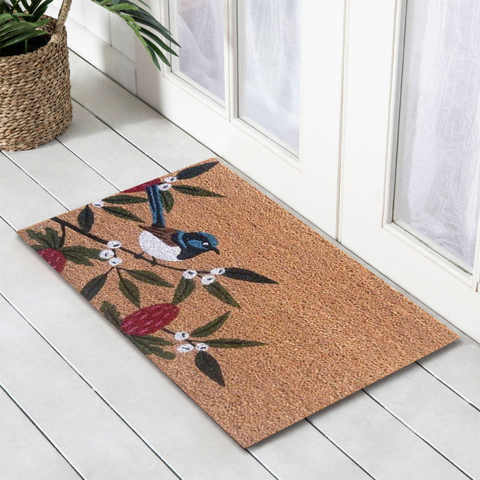 Wren Bush PVC Backed Coir Doormat, 45x75cm