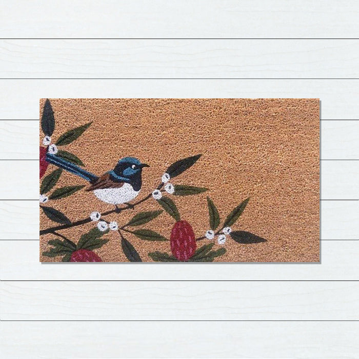 Wren Bush PVC Backed Coir Doormat, 45x75cm