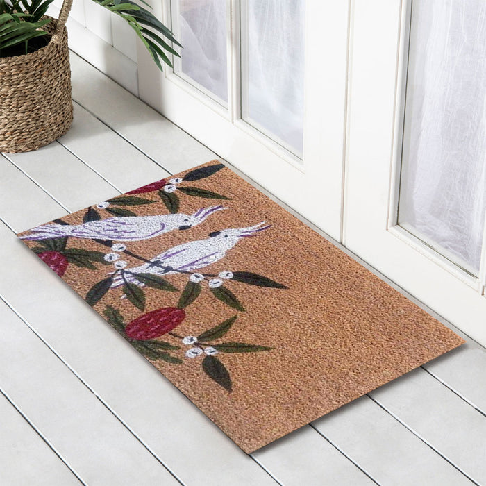 Cocky Bush Latex-Coir Doormat, 45x75cm