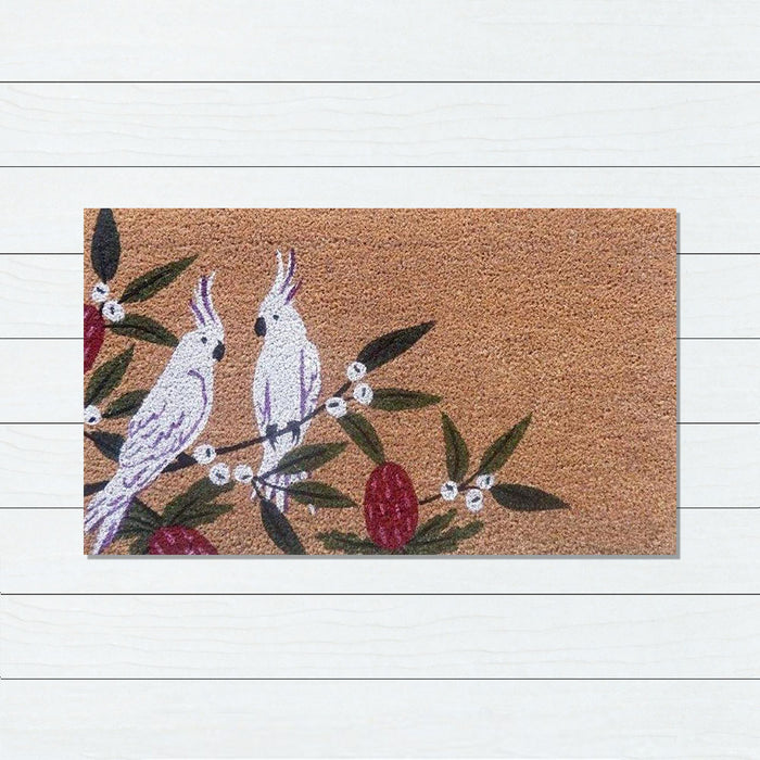 Cocky Bush Latex-Coir Doormat, 45x75cm