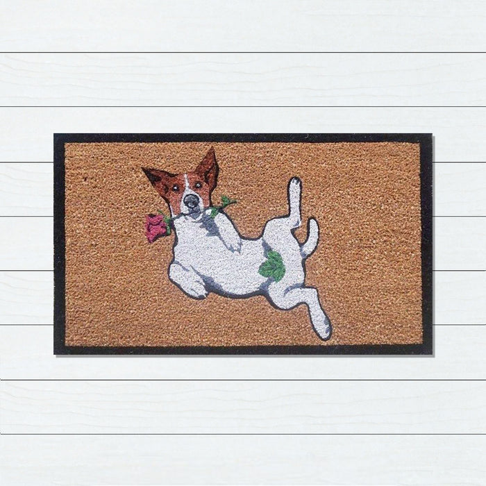 Jack Russel Latex-Coir Doormat, 45x75cm