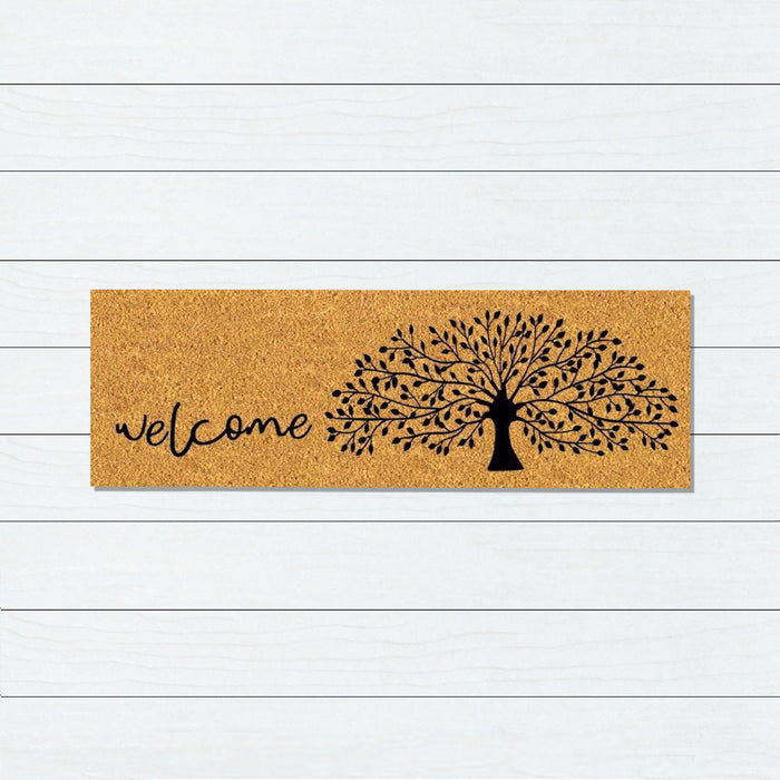 Welcome Tree Latex Coir Doormat, 45x110cm