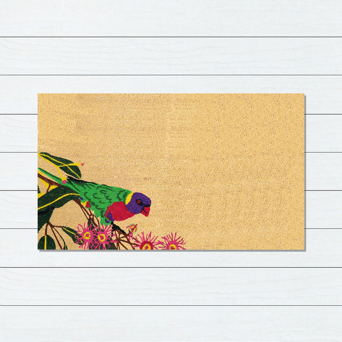 Lorikeet PVC Backed Coir Doormat, 45x75cm