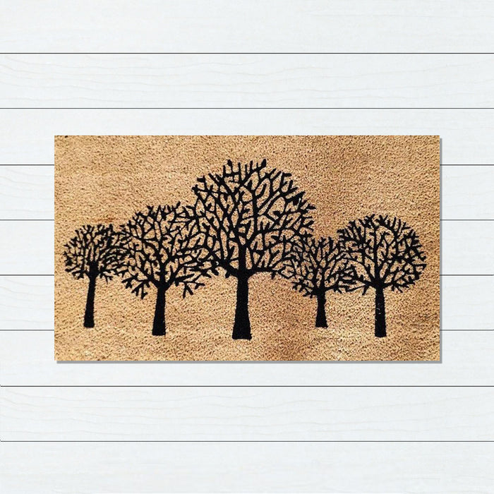 Trees Latex-Coir Doormat, 45x75cm