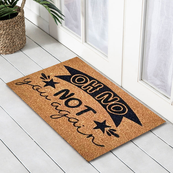 Not You Again Latex Coir Doormat, 40x55cm