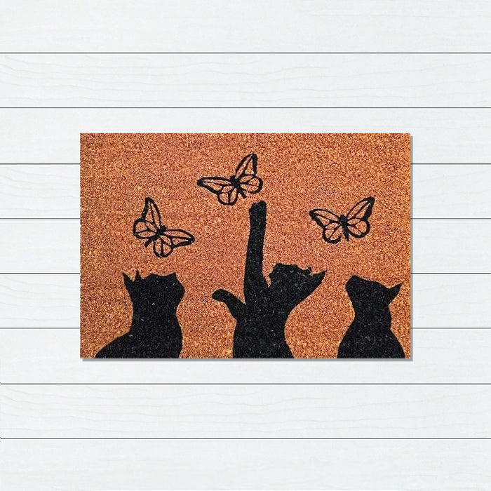 Cats Latex Coir Doormat, 40x55cm