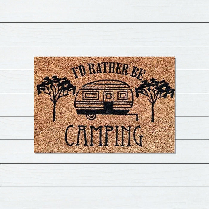 Rather Be Camping Latex Coir Doormat, 40x55cm