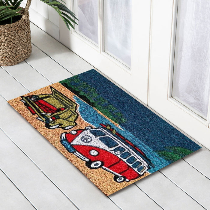 VW's Beach Latex Coir Doormat, 40x55cm