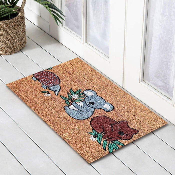 Aussie Animals Latex Coir Doormat, 40x55cm