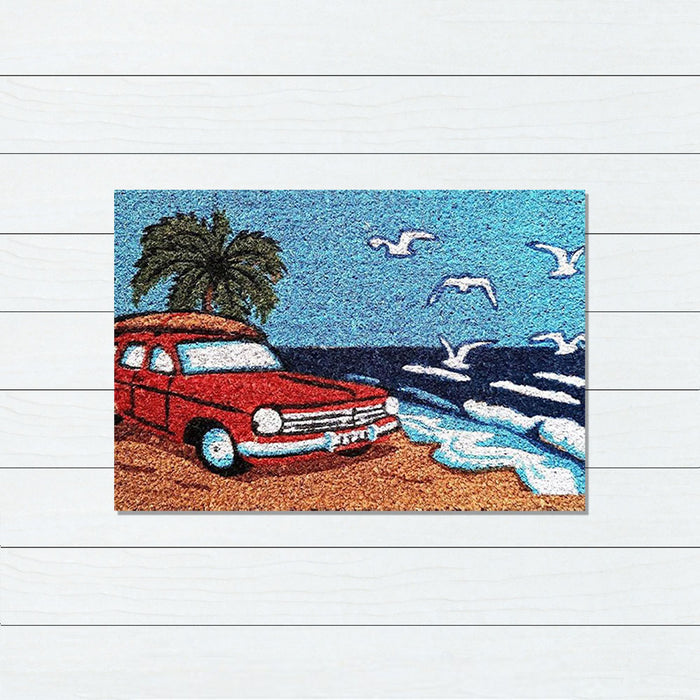 Red EH Surf Latex Coir Doormat, 40x55cm